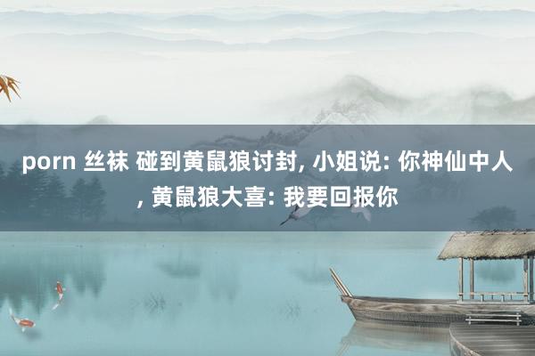 porn 丝袜 碰到黄鼠狼讨封， 小姐说: 你神仙中人， 黄鼠狼大喜: 我要回报你
