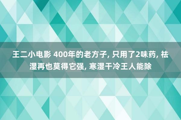 王二小电影 400年的老方子， 只用了2味药， 祛湿再也莫得它强， 寒湿干冷王人能除