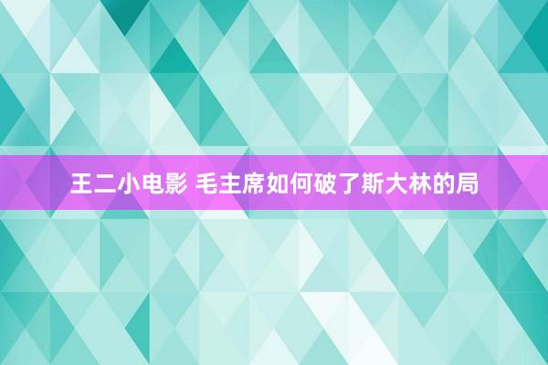 王二小电影 毛主席如何破了斯大林的局