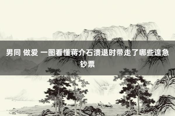 男同 做爱 一图看懂蒋介石溃退时带走了哪些遑急钞票