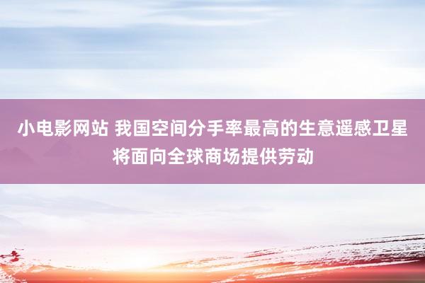 小电影网站 我国空间分手率最高的生意遥感卫星将面向全球商场提供劳动